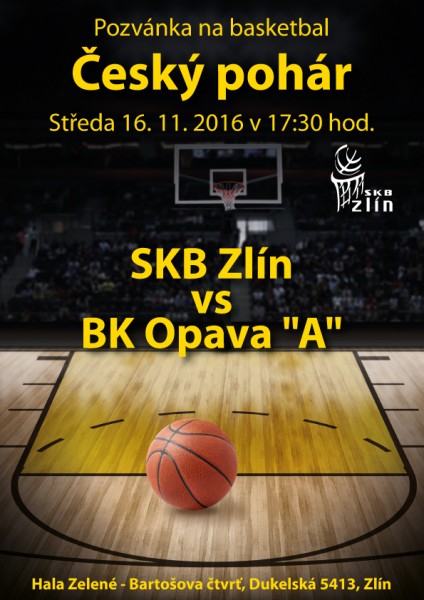 Český pohár SKB Zlín - BK Opava A 16.11.2016 v 17:30