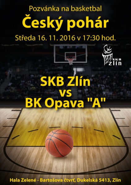 Český pohár SKB Zlín - BK Opava A 16.11.2016 v 17:30