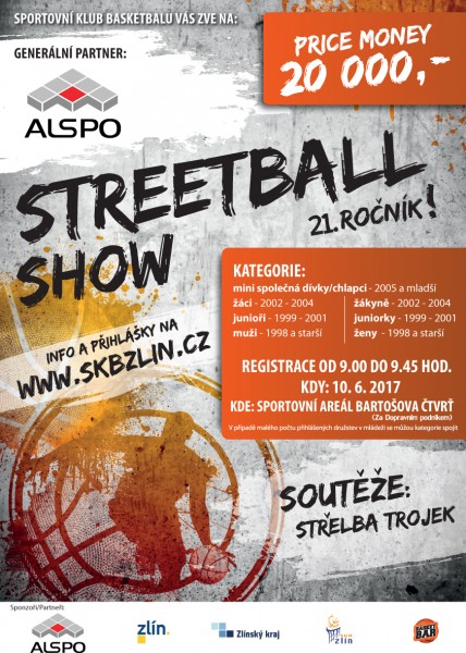 ALSPO STREETBALL SHOW 21.ROČNÍK JE TADY!!! 10.6.2017