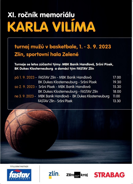 Pozvánka na XI. ročník Memoriálu Karla Vilíma 1.9.-3.9.2023